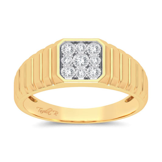 10K 0.15CT Diamond Mens Ring