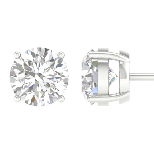 14K 3.00CT Certified Lab Grown Diamond Earrings ( Igi Certified )