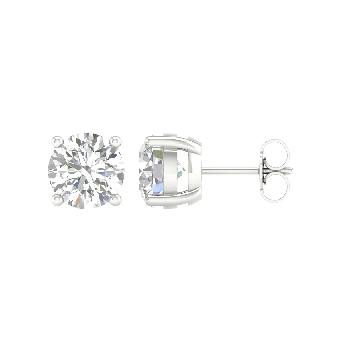 14K 4.00CT Certified Lab Grown Diamond Earrings ( Igi Certified )