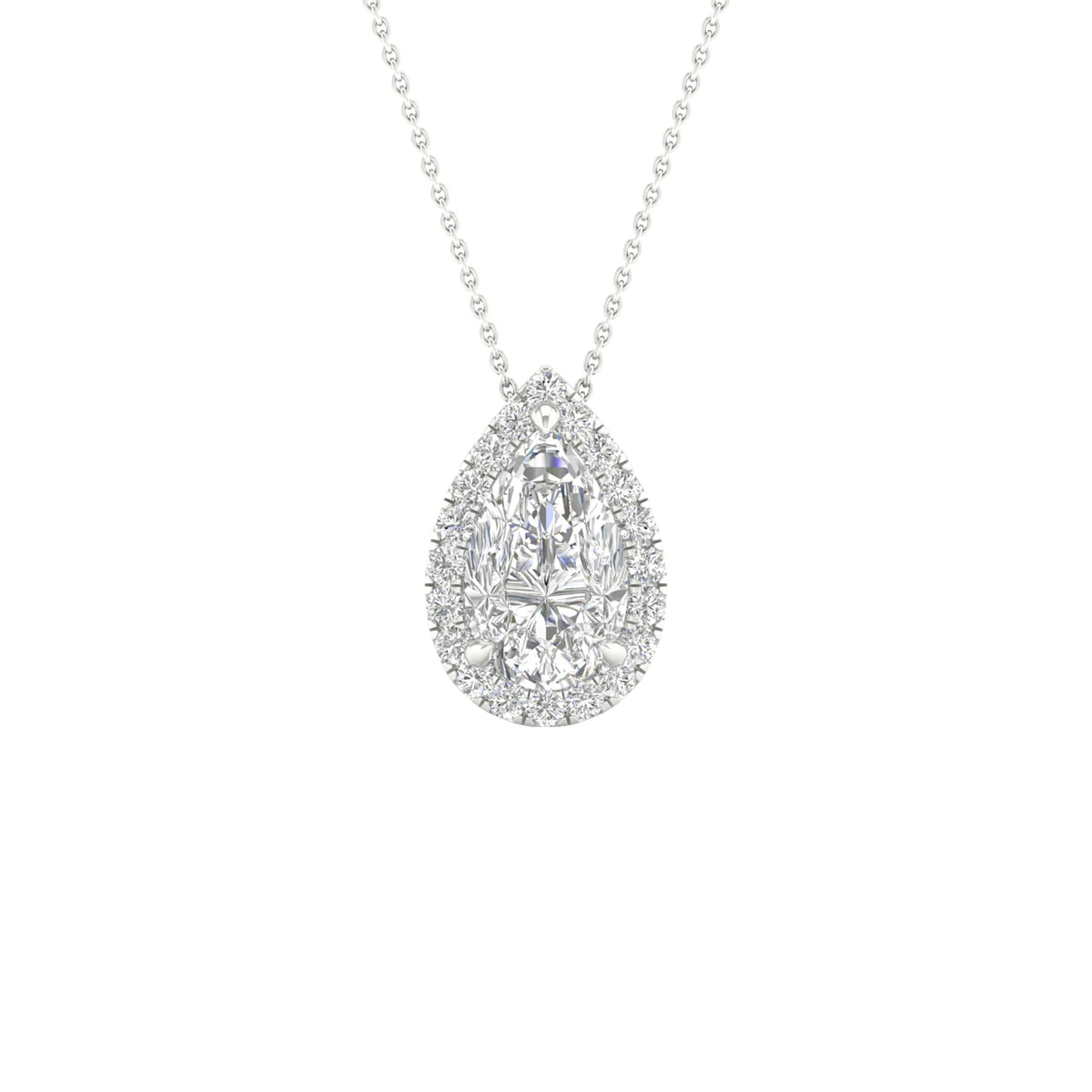 14K 1.15CT Certified Lab Grown Diamond Pendant ( Igi Certified )