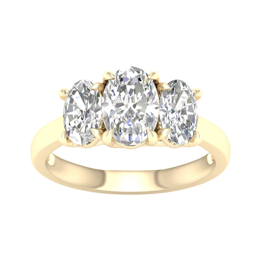 14K 3.00CT Certified Lab Grown Diamond Ring ( Igi Certified )