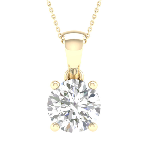 14K 2.00CT Certified Lab Grown Diamond Pendant ( Igi Certified )