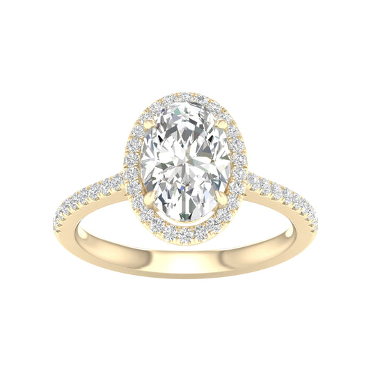 Certified Lab Grown 14K 2.25CT Diamond Engagement Ring