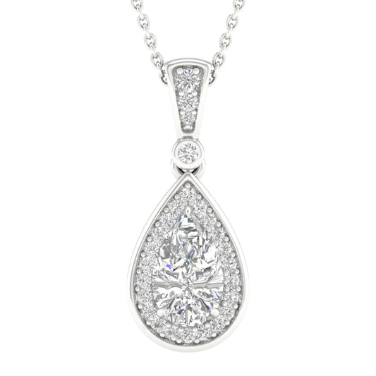 14K 1.15CT Lab Grown Diamond Pendant
