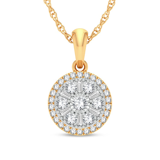 14K 0.25CT Diamond Pendant