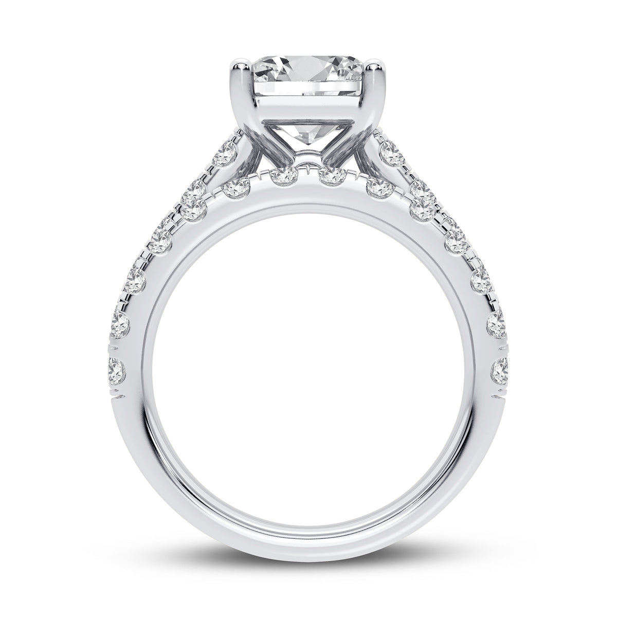 14K 5.00CT Certified Lab Grown Diamond Bridal Set