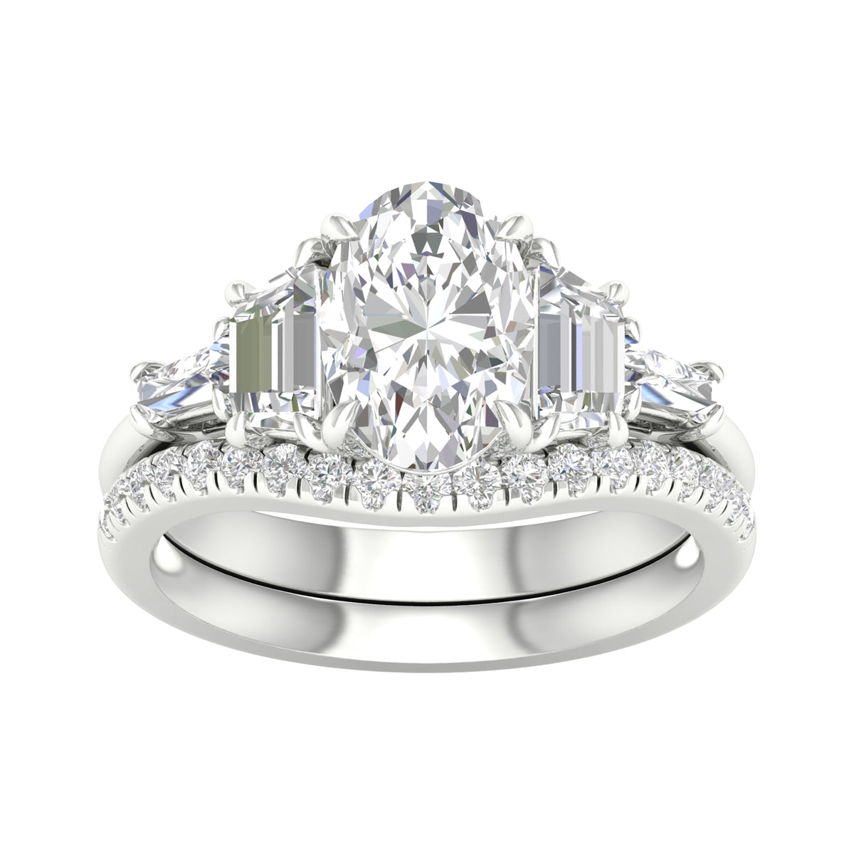 14K 3.25CT Lab Diamond Bridal Ring