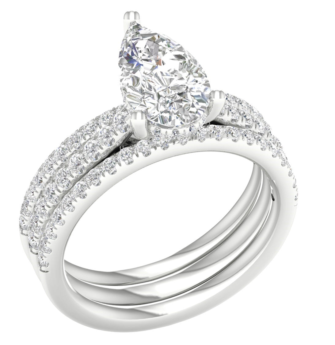 14K 2.75CT Certified Lab Grown Diamondbridal Ring