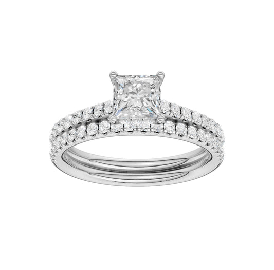 Platinum 1.50CT Lab Diamond Bridal Ring