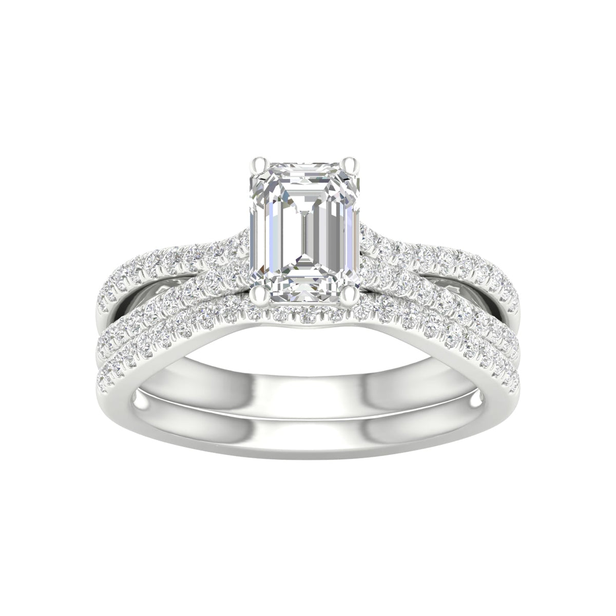 14K 1.40CT Lab Grown Diamond Bridal Set