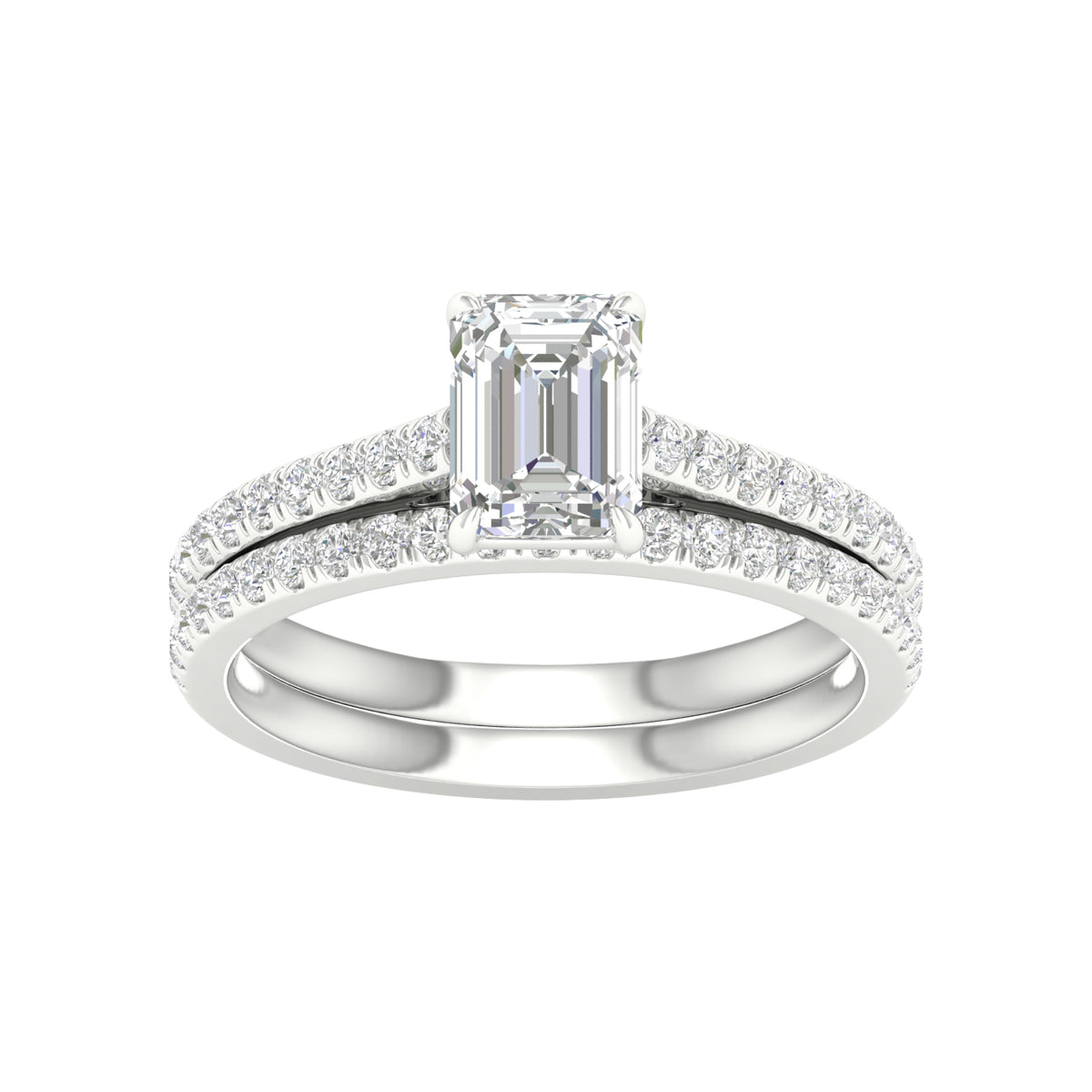 14K 1.50CT Certified Lab Grown Diamond Bridal Set