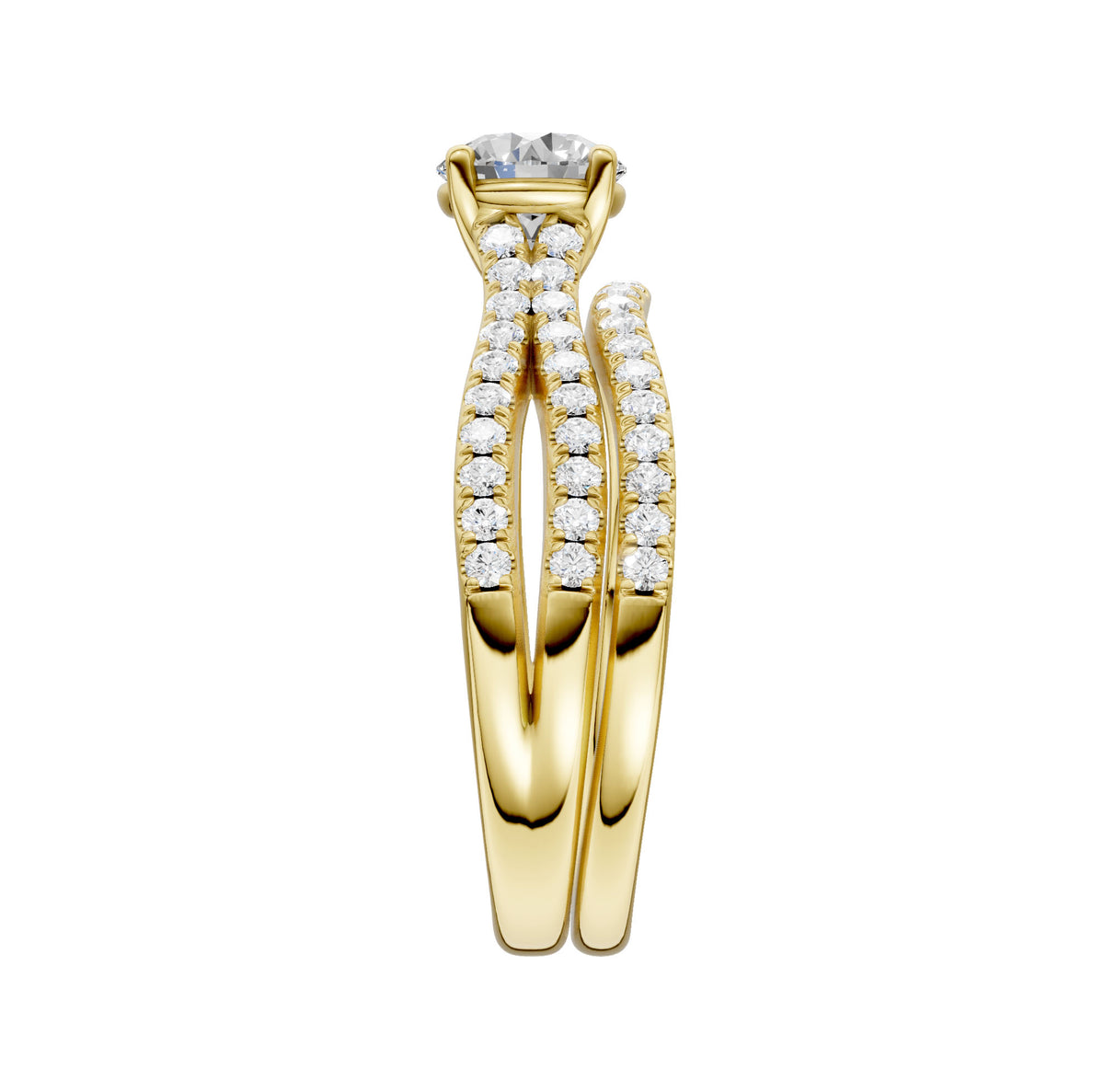 14K 1.40CT Lab Grown Diamond Bridal Set
