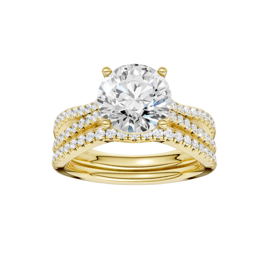 14K 2.40CT Lab Grown Diamond Bridal Set
