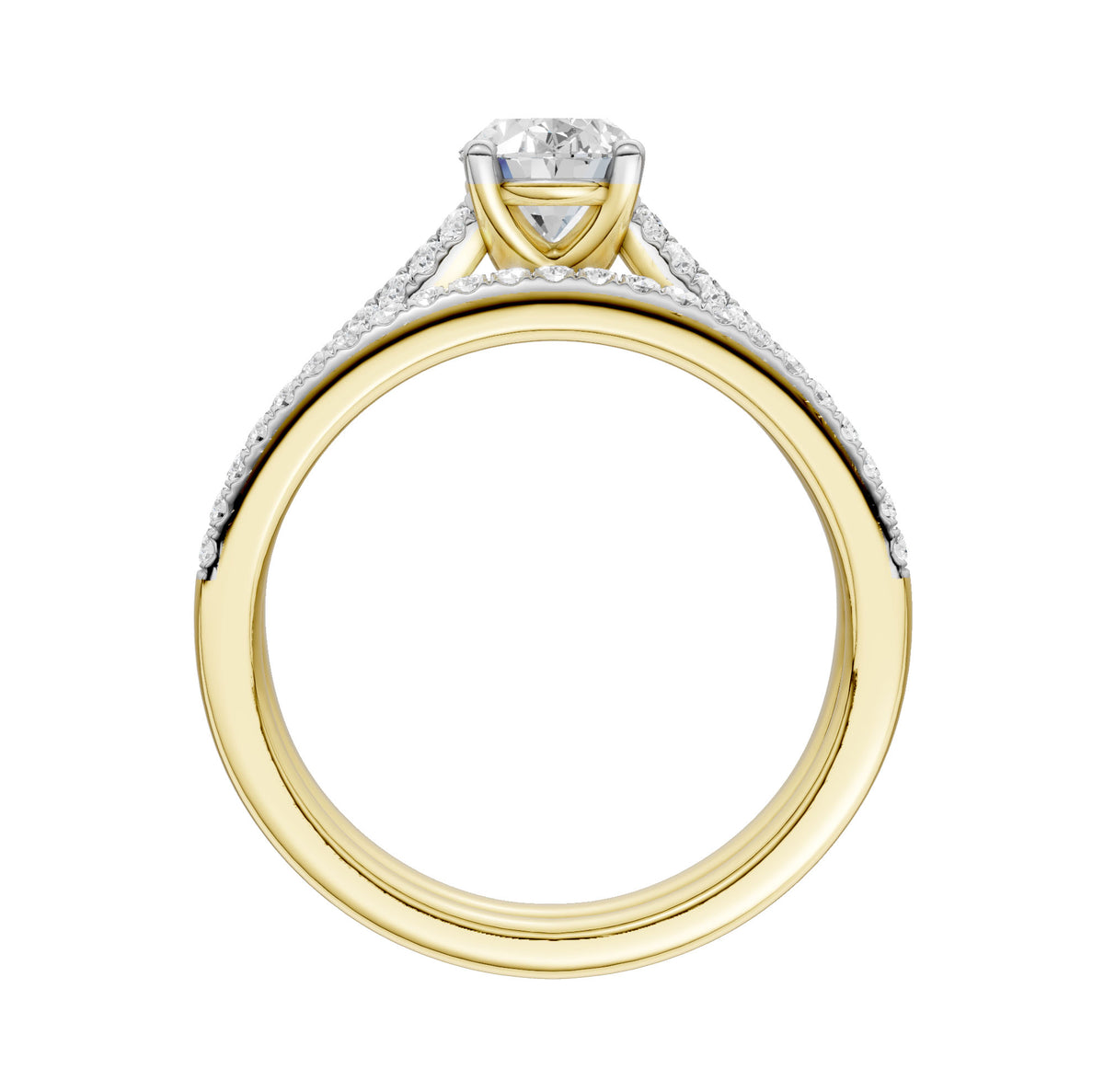 14K 1.40CT Lab Grown Bridal Set