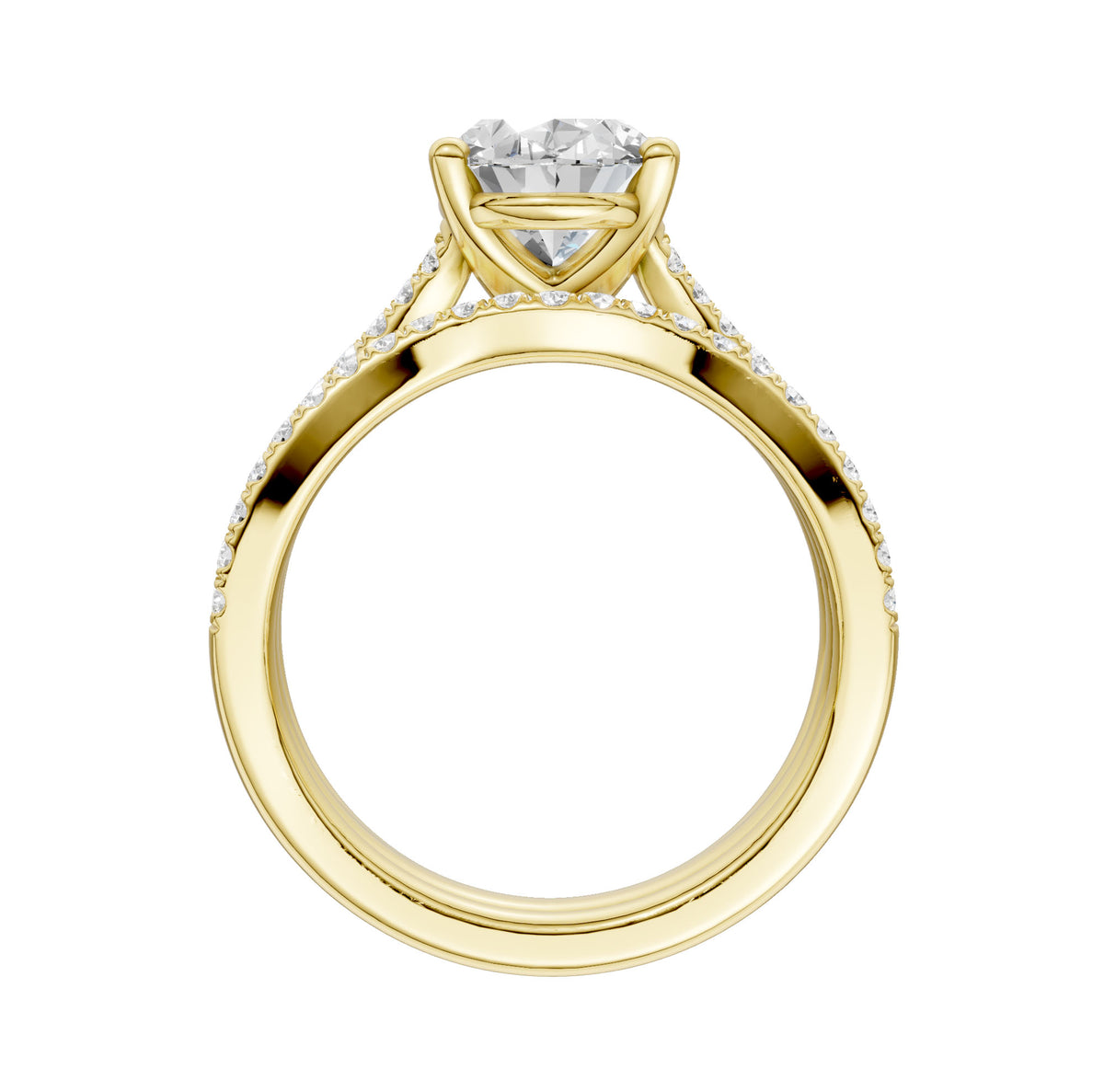 14K 1.40CT Lab Diamond Bridal Set