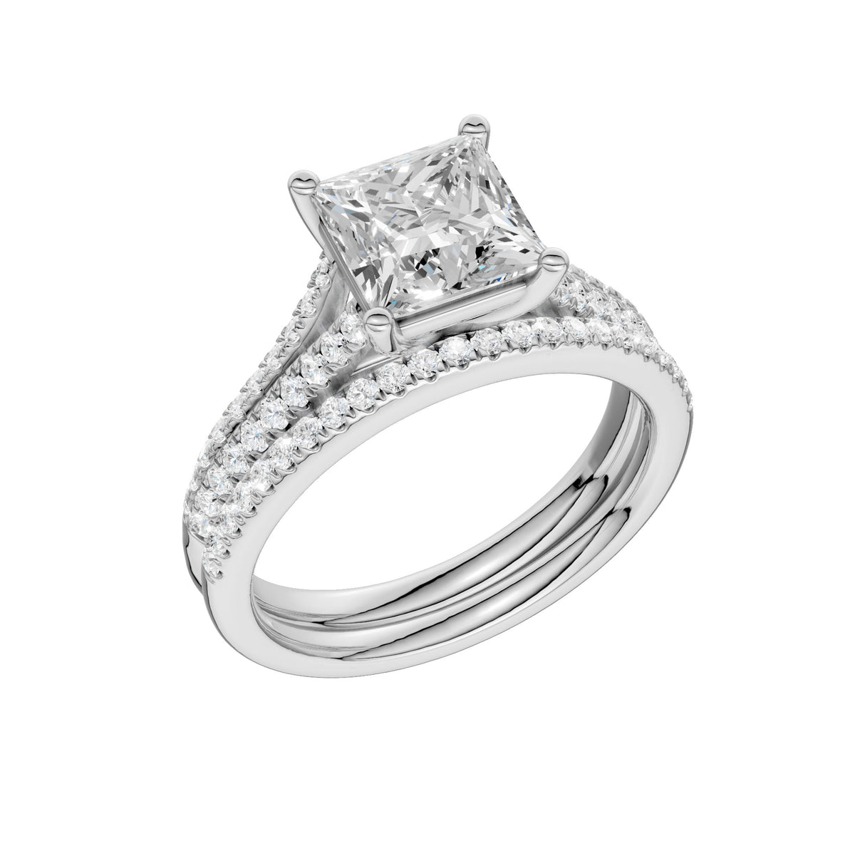 Certified Lab Grown 14K 2.40CT Diamond Bridal Set