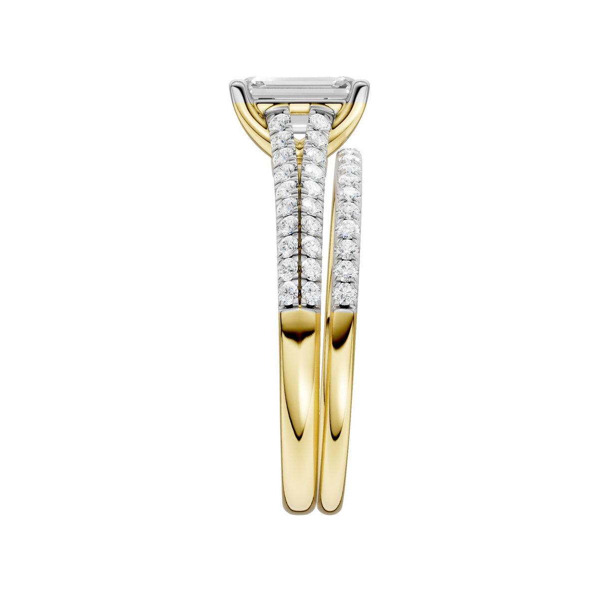 Certified Lab Grown 14K 1.40CT Diamond Bridal Set