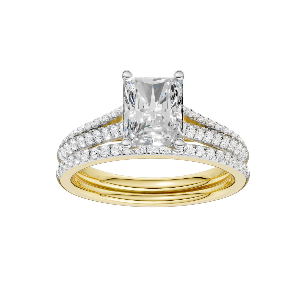 Certified Lab Grown 14K 2.40CT Diamond Bridal Set