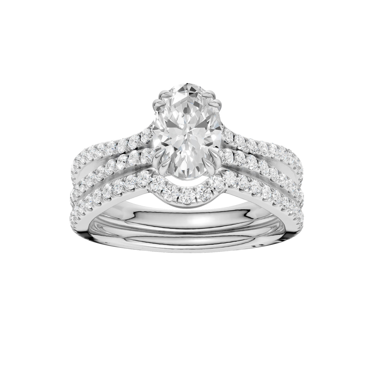 Certified Lab Grown 14K 2.50CT Diamond Bridal Set