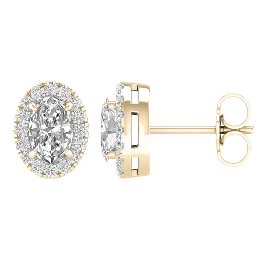 14K 1.15CT Certified Lab Grown Diamond Earrings ( Igi Certified )