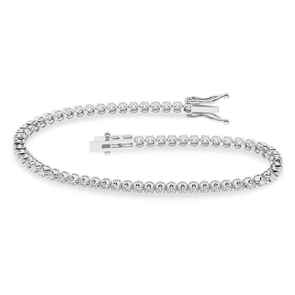 14K 10.00CT Lab Grown Bracelet ( Egl Certified )
