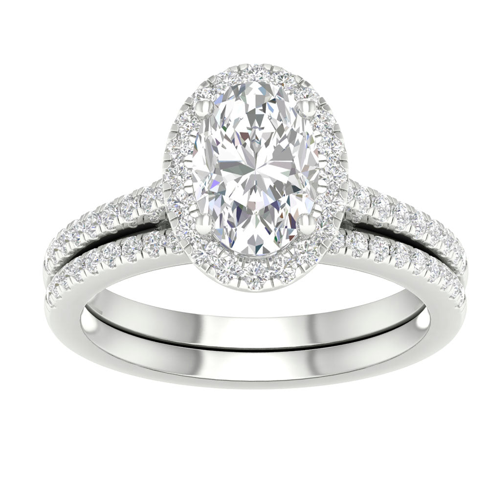14K 2.00CT Lab Grown Bridal Set