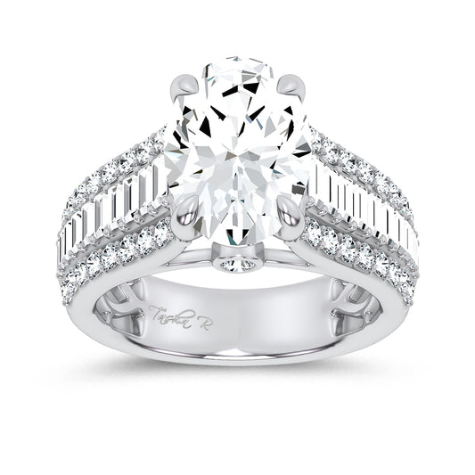 14K 4.00CT Certified Lab Grown Engagement Ring