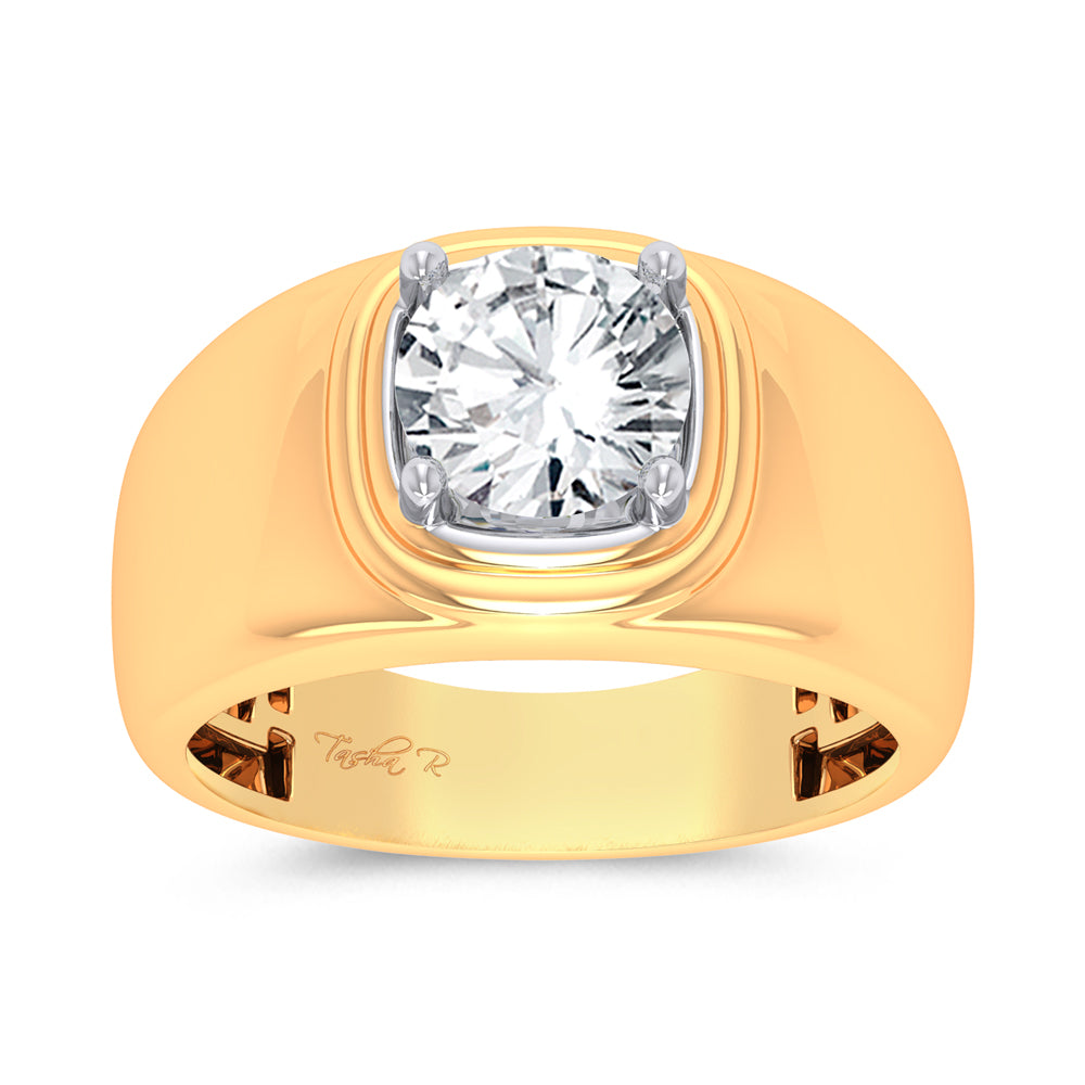 14K 2.00CT Certified Lab Grown Mens Ring