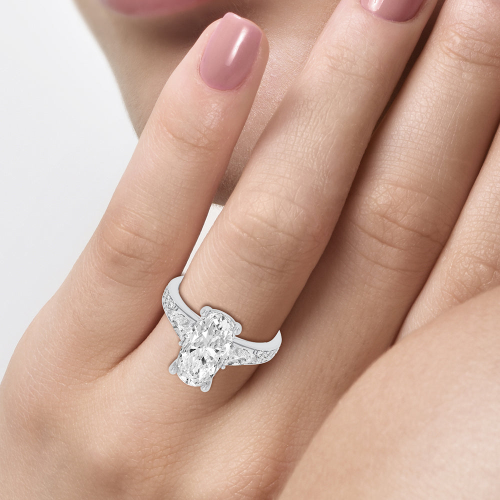 14K 3.90CT Certified Lab Grown Diamond Ring