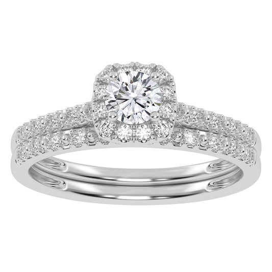 10K 0.40CT Certified Lab-grown Diamond Bridal Set