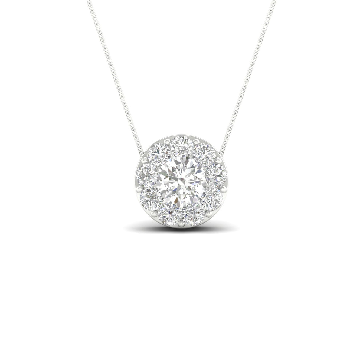 14K 1.00CT Lab Diamond Pendant