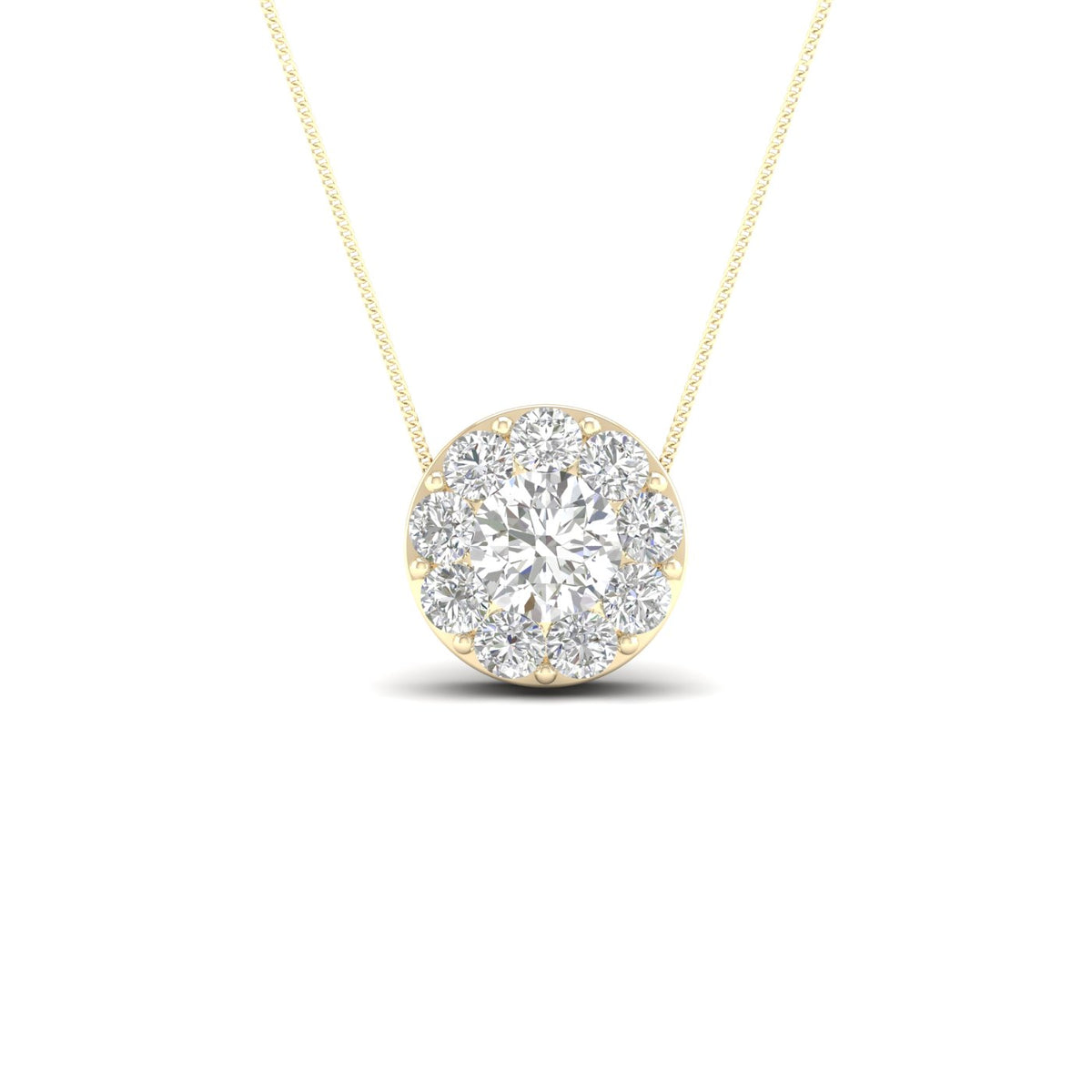 14K 2.00CT Lab Diamond Pendant