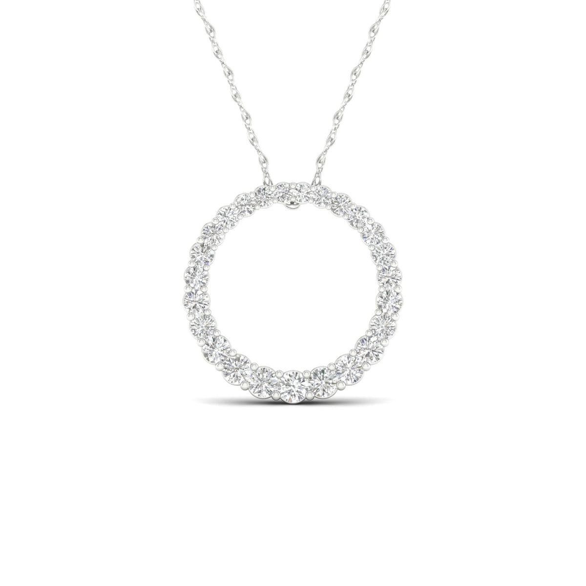 14K 1.00CT Lab Diamond Pendant