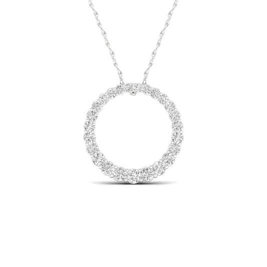 14K 1.00CT Lab Diamond Pendant