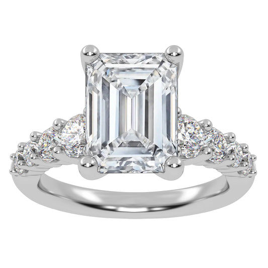 14K 3.75CT Certified Lab Grown Diamond Engagement Ring