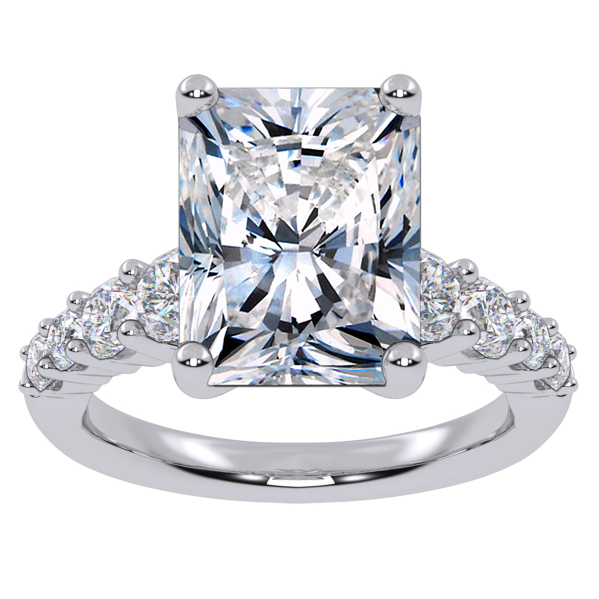14K 3.75CT Certified Lab Grown Diamond Engagement Ring