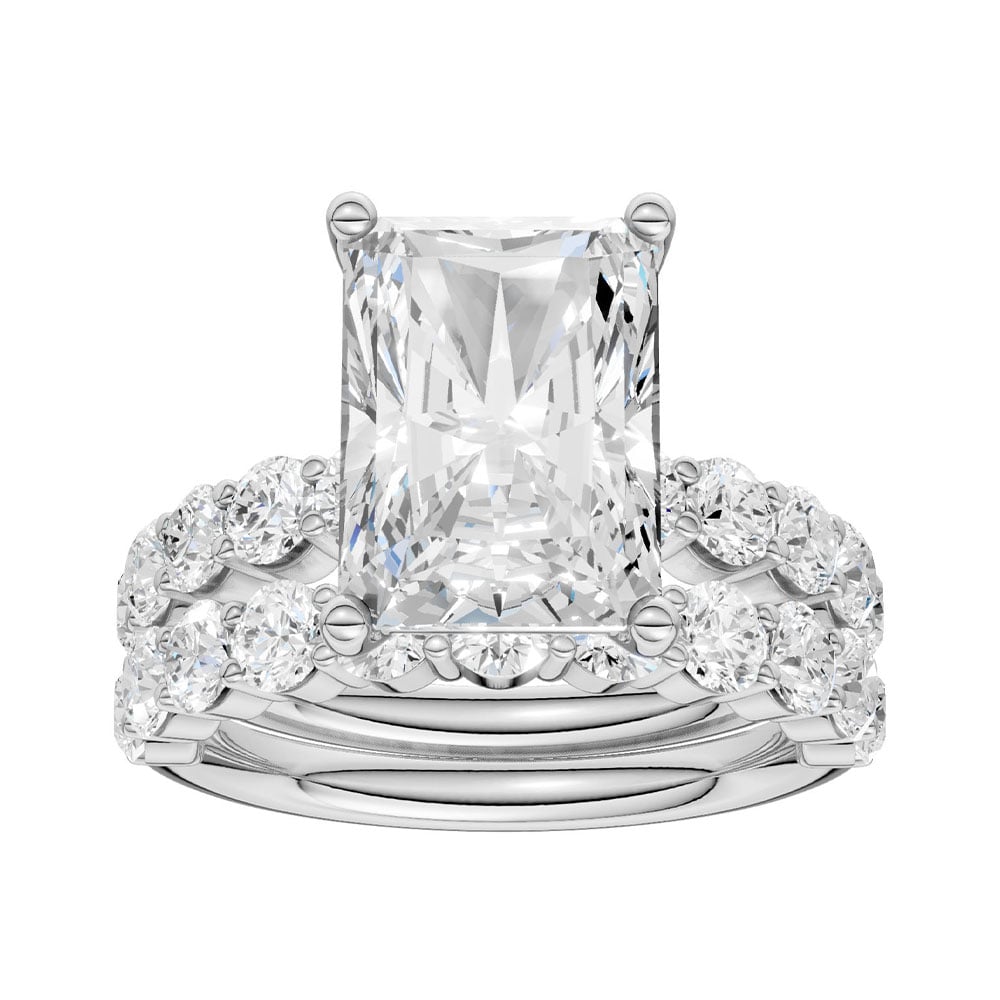 14K 6.00CT Certified Lab Grown Diamond Bridal Set