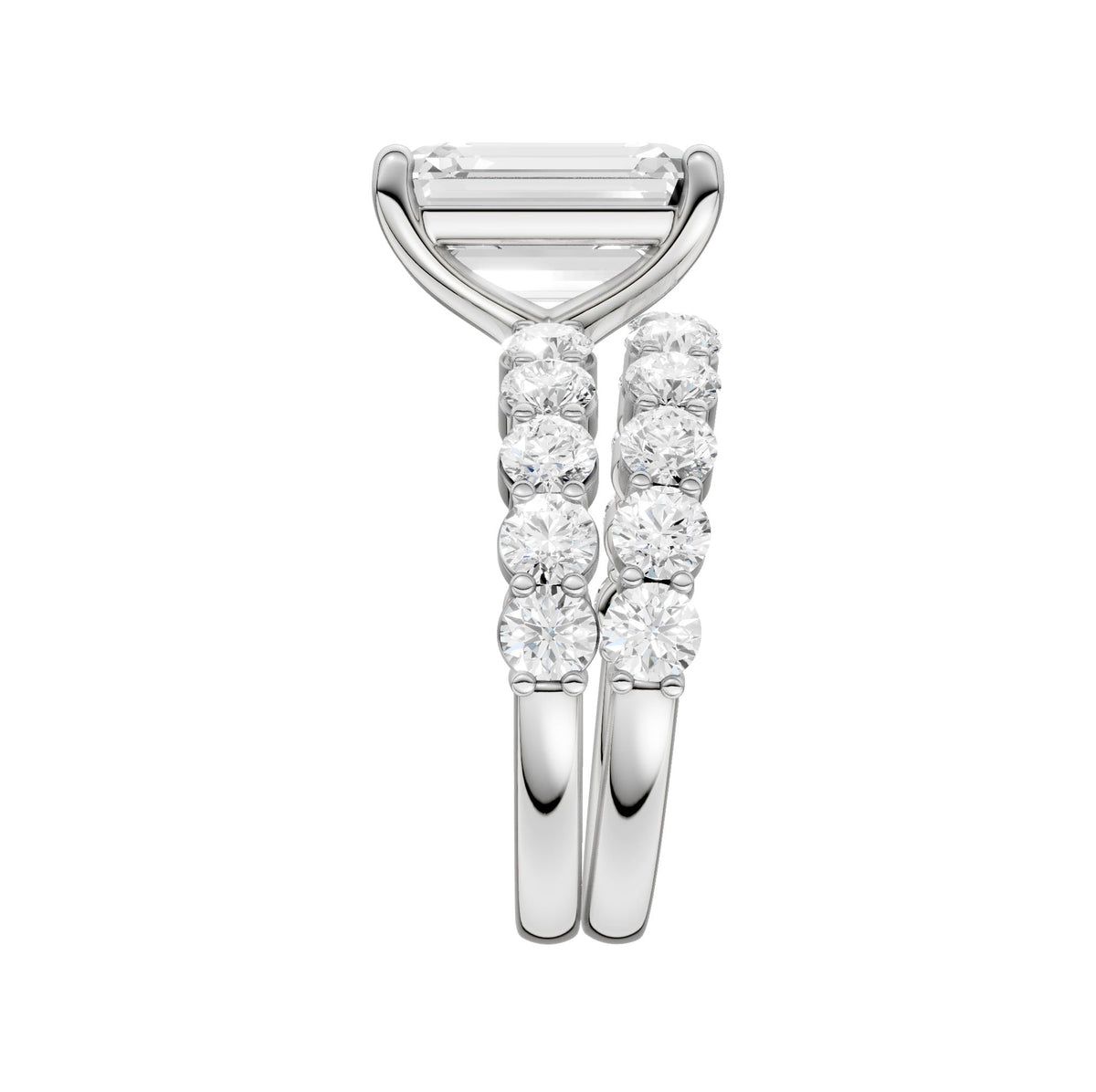 14K 4.00CT Certified Lab Grown Diamond Bridal Set