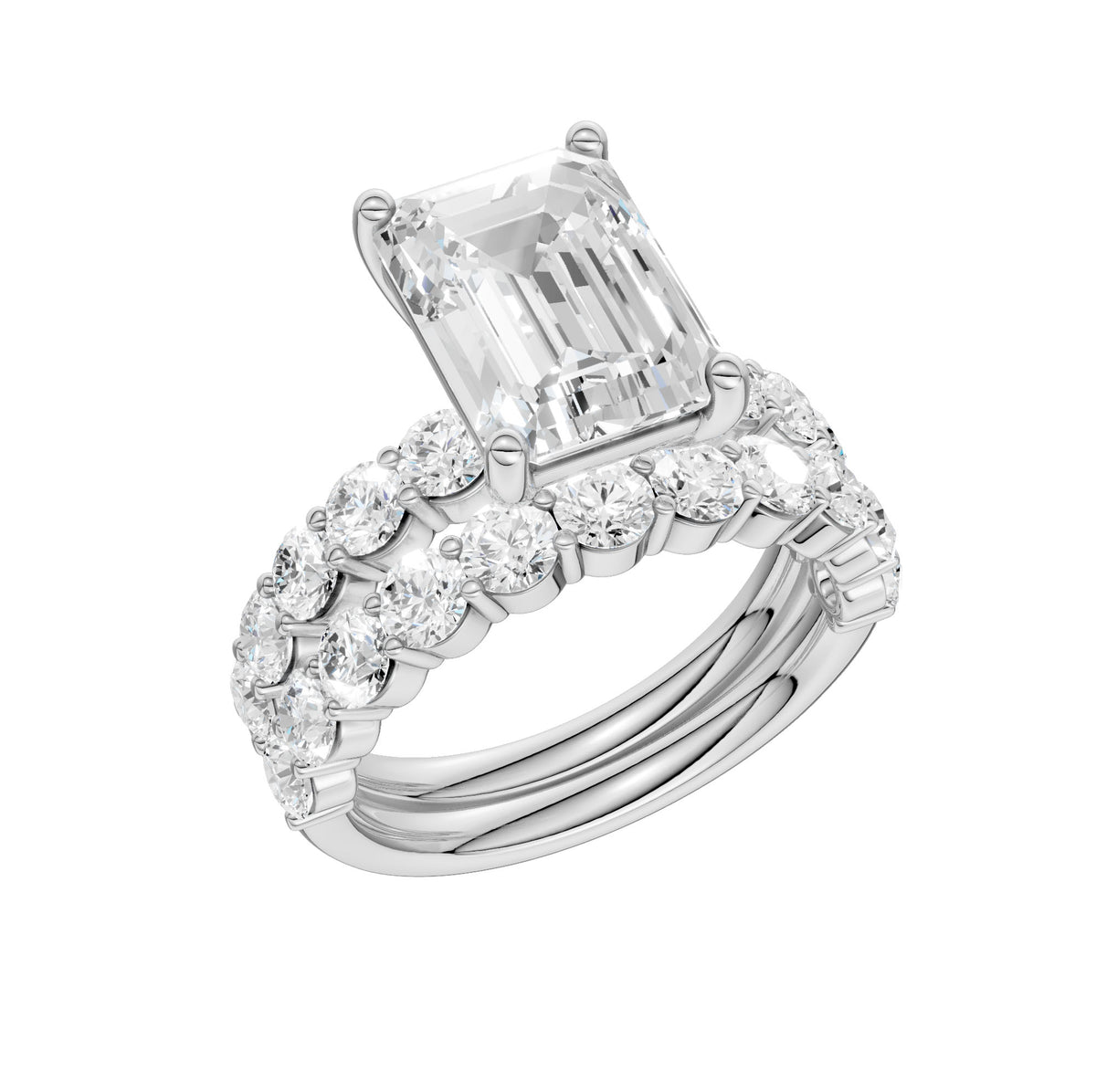 14K 6.00CT Certified Lab Grown Diamond Bridal Set