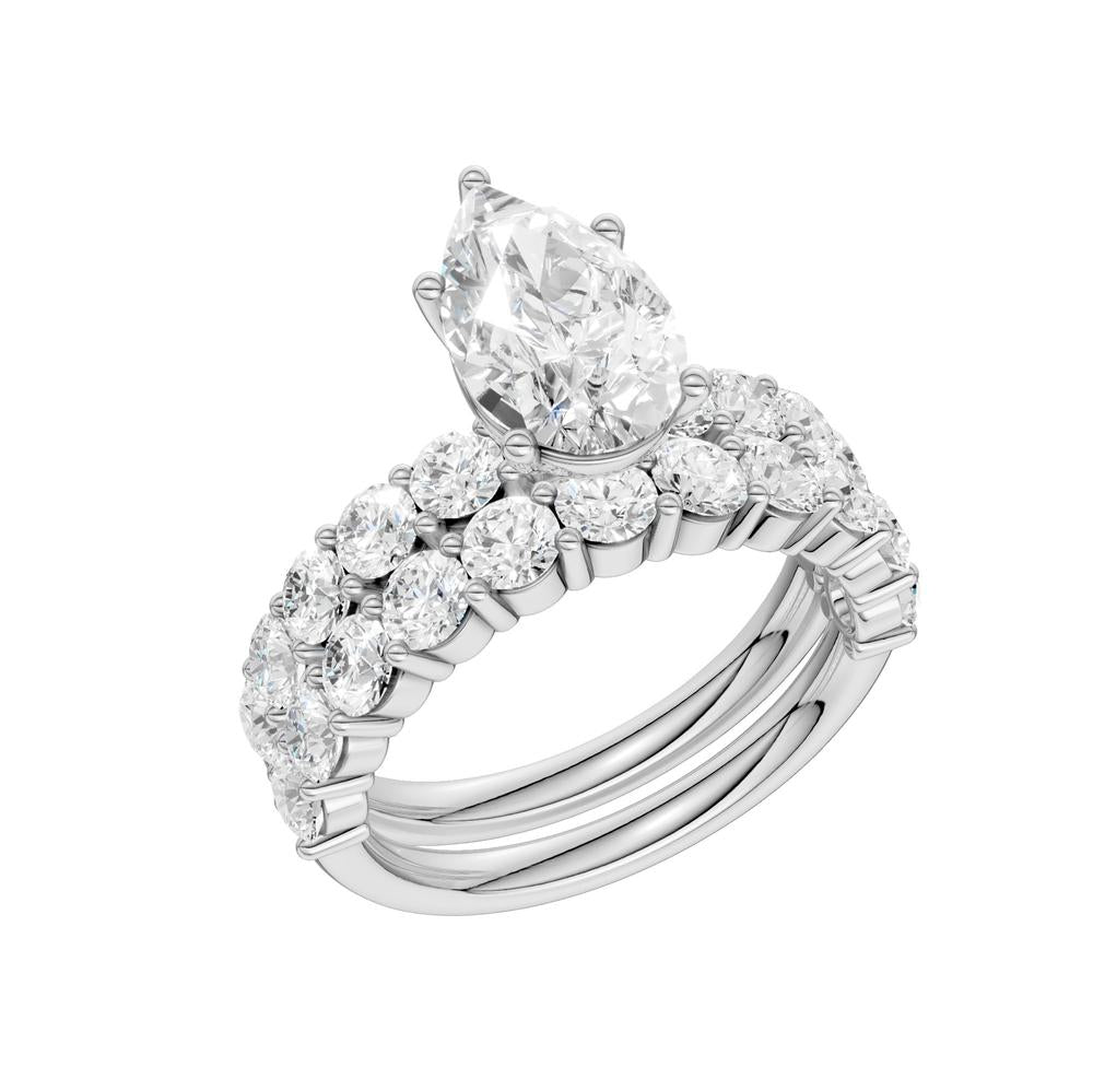 14K 4.00CT Diamond Bridal Set