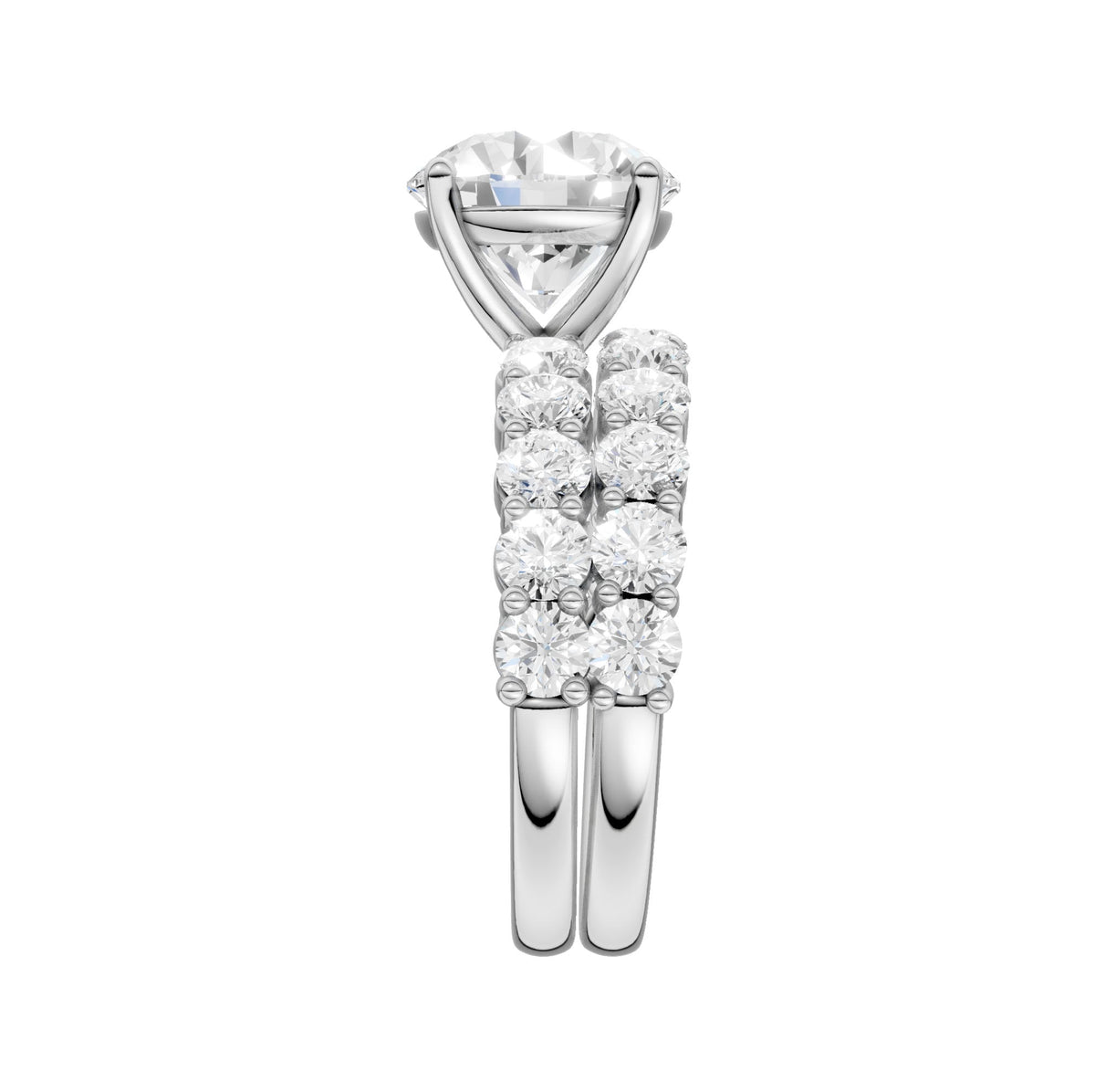 14K 6.00CT Certified Lab Grown Diamond Bridal Set