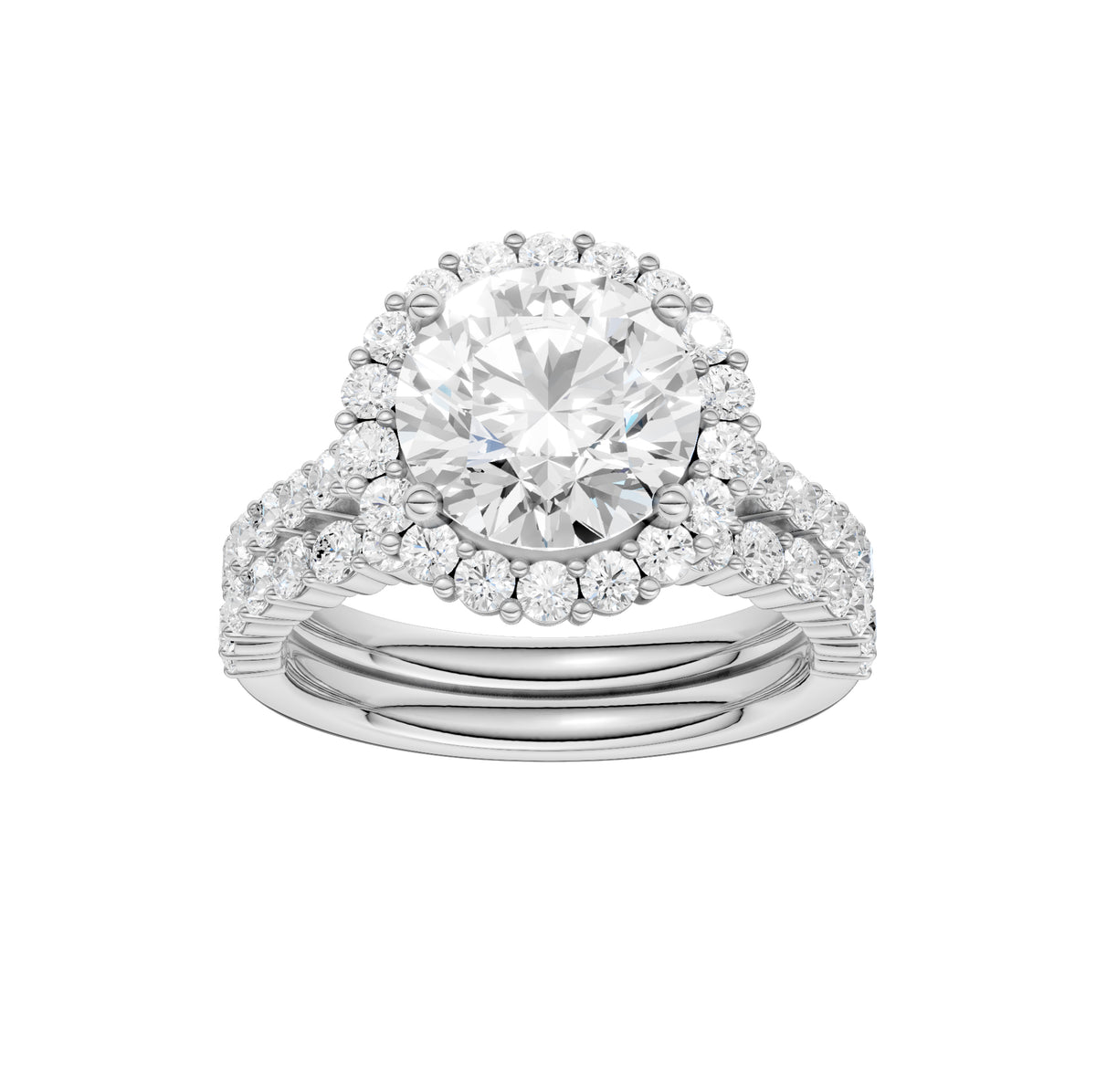 14K 4.00CT Diamond Bridal Set