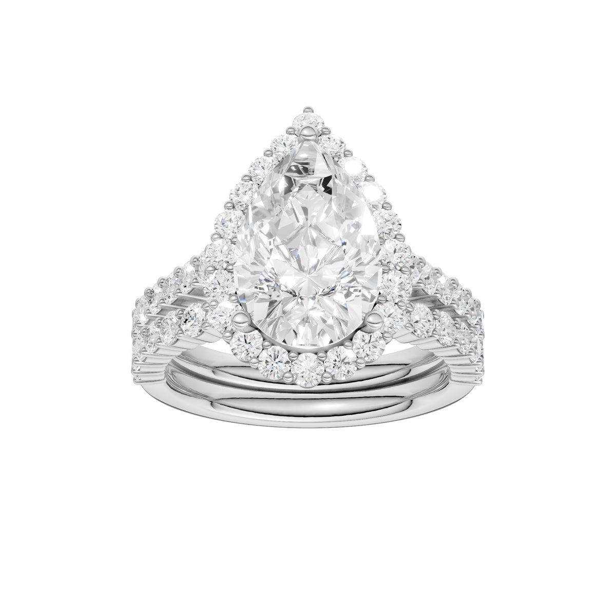 14K 4.00CT Diamond Bridal Set