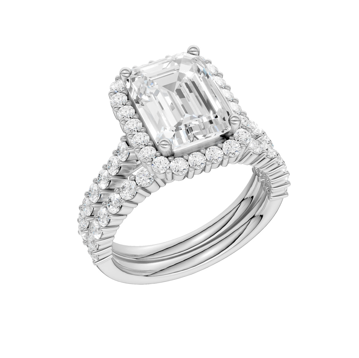 14K 4.00CT Diamond Bridal Set