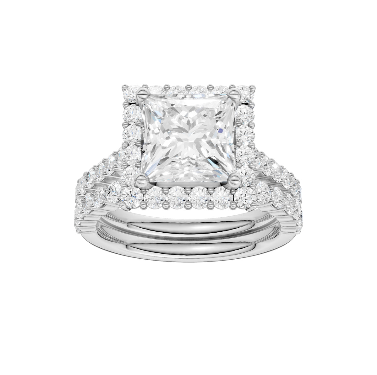 14K 4.00CT Diamond Bridal Set