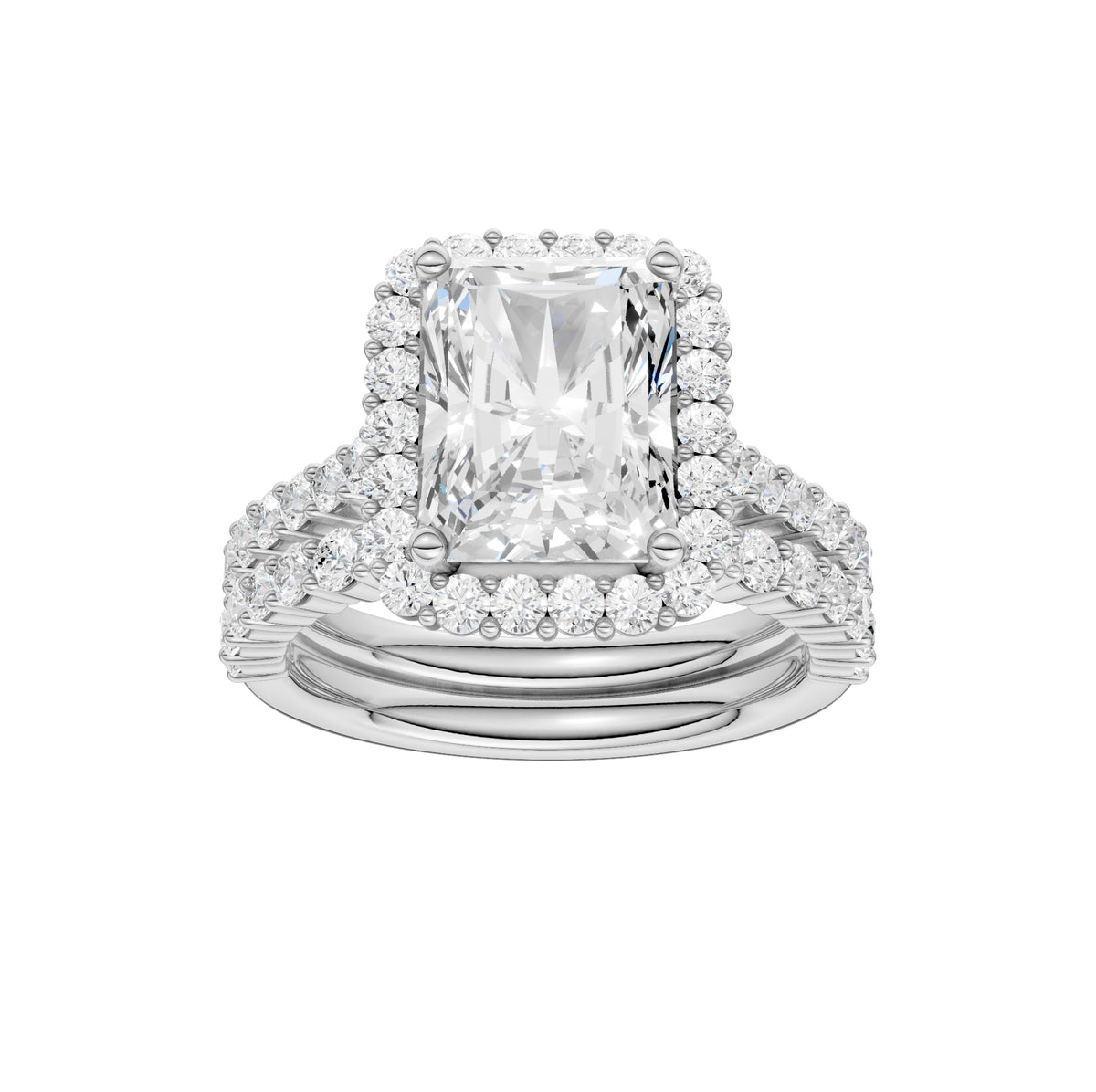14K 4.00CT Diamond Bridal Set
