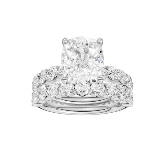14K 6.00CT Certified Lab Grown Diamond Bridal Set