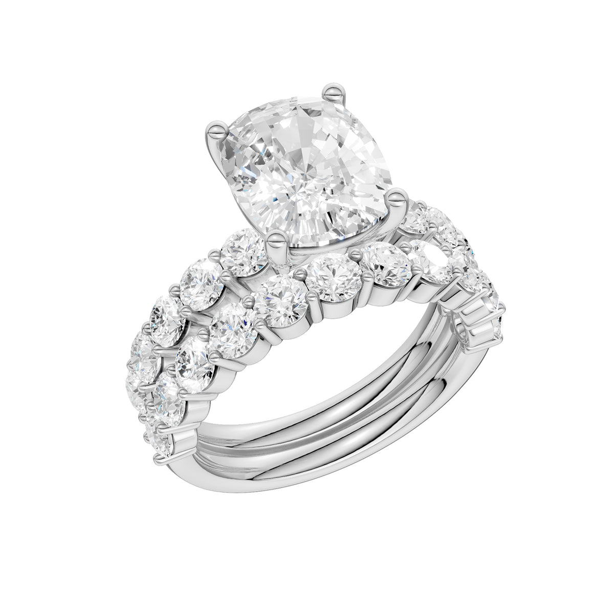 14K 6.00CT Certified Lab Grown Diamond Bridal Set