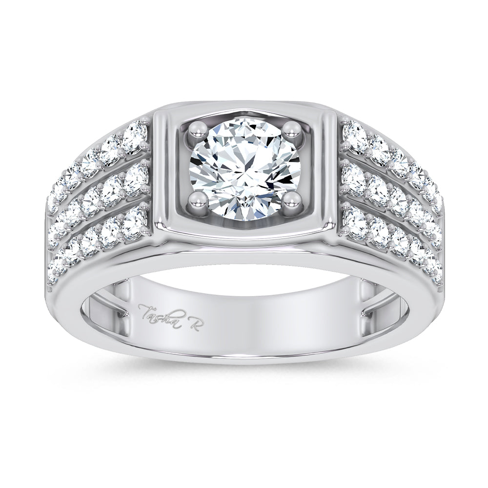 14K 2.00CT Certified Lab Grown Mens Ring