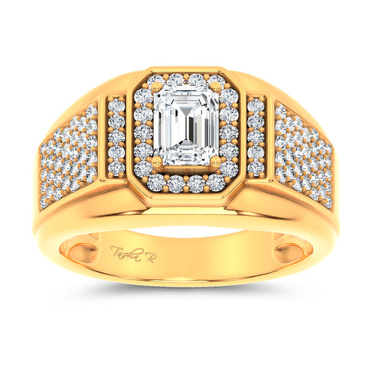 14K 1.82CT Certified Lab Grown Mens Ring